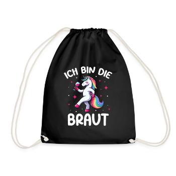 Mariée Licorne Drôle De Jeune Fille - Sac de sport léger - noir - Devant
