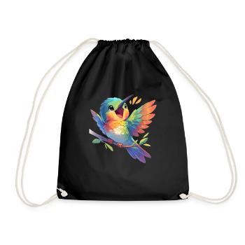 Hummingbird Kolibris Kolibri - Turnbeutel - Schwarz - Vorne