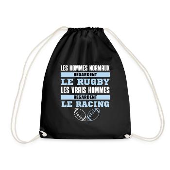 Vrais Hommes Regardent Le Racing - Sac de sport léger - noir - Devant