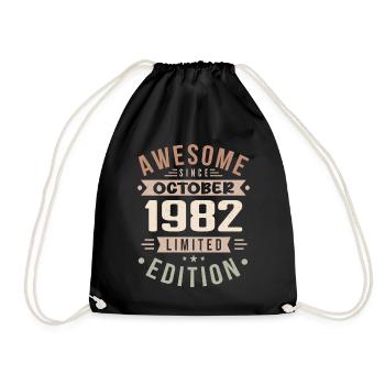 Légende Depuis Octobre 1982 Anniversaire Octobre 1982 - Sac de sport léger - noir - Devant