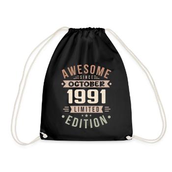 Légende Depuis Octobre 1991 Anniversaire Octobre 1991 - Sac de sport léger - noir - Devant