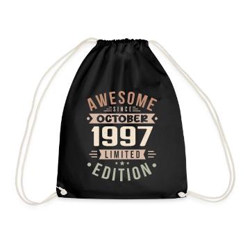 Legend Since October 1997 Birthday October 1997 - Drawstring Bag - black - Front