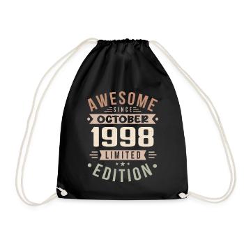 Legend Since October 1998 Birthday October 1998 - Drawstring Bag - black - Front