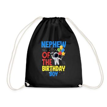 Anniversaire des enfants Membres de la famille des astronautes - Sac de sport léger - noir - Devant