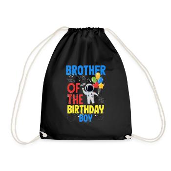 Anniversaire des enfants Membres de la famille des astronautes - Sac de sport léger - noir - Devant