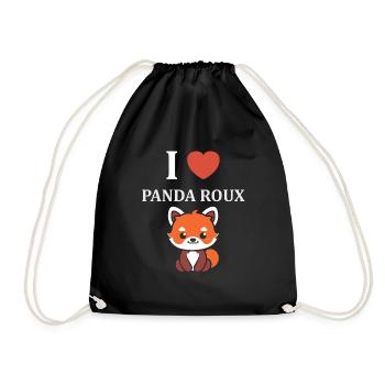 Panda roux - Sac de sport léger - noir - Devant