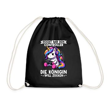 Elle me tend la manette, la reine veut jouer - Sac de sport léger - noir - Devant