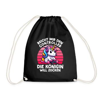 Elle me tend la manette, la reine veut jouer - Sac de sport léger - noir - Devant