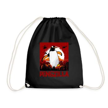 Pengzilla - Observateur d’oiseaux amateur de pingouins - Sac de sport léger - noir - Devant