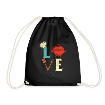 Love - BBQ Pitmaster Grilling Barbecue - Sac de sport léger - noir - Devant