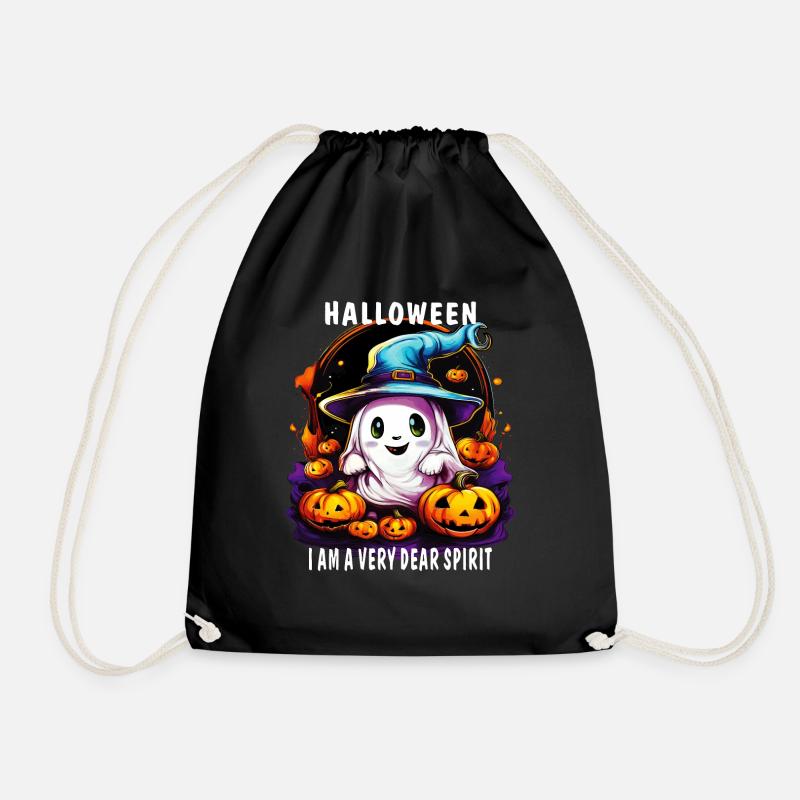 HALLOWEEN I AM A VERY DEAR SPIRIT - Turnbeutel - Schwarz