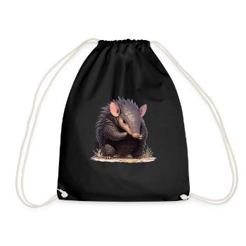 Armadillo Gürteltiere Gürteltier - Turnbeutel - Schwarz - Vorne