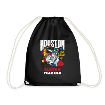 11th Birthday Boys Astronaut Birthday - Drawstring Bag - black - Front