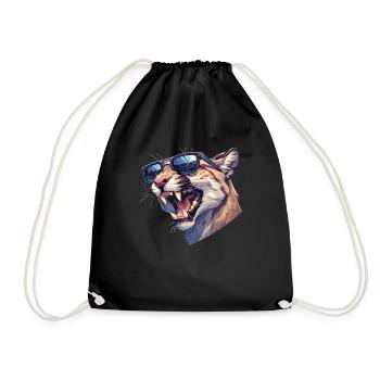 Cougar Mountain Lion Mountain Lion - Drawstring Bag - black - Front