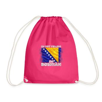 Bosnia and Herzegovina - Drawstring Bag - fuchsia - Front