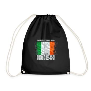 Irland - Turnbeutel - Schwarz - Vorne