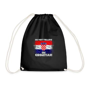 Croatie (Hrvatska) - Sac de sport léger - noir - Devant