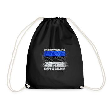 Estonia - Drawstring Bag - black - Front