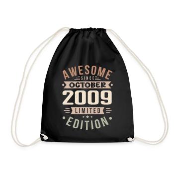 Legend since October 2009 Birthday October 2009 - Drawstring Bag - black - Front