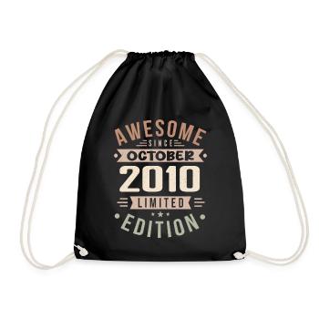 Legend since October 2010 Birthday October 2010 - Drawstring Bag - black - Front