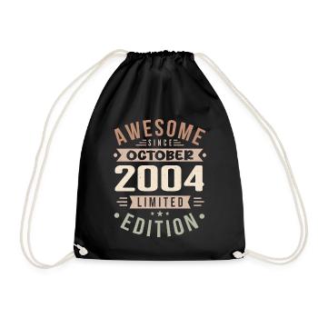 Legend since October 2004 Birthday October 2004 - Drawstring Bag - black - Front