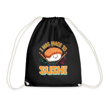 Amateur de cuisine japonaise, j’étais fait pour les sushis - Sac de sport léger - noir - Devant