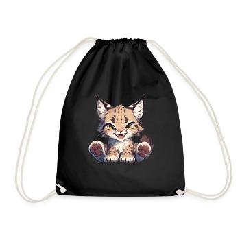 Lynx Luchse Luchs - Sac de sport léger - noir - Devant