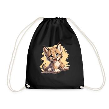 Lynx Luchse Luchs - Sac de sport léger - noir - Devant