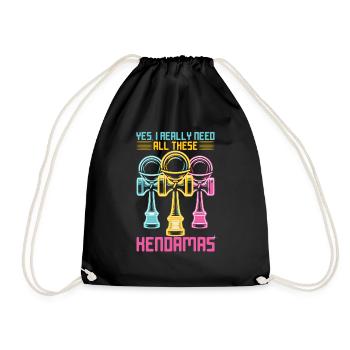 Kendama Rétro Vaporwave Kendama Années 80 - Sac de sport léger - noir - Devant