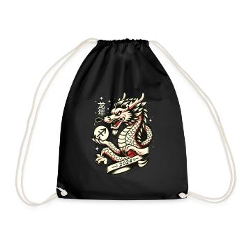 Sagittarius Zodiac Year of Dragon Zodiac - Drawstring Bag - black - Front