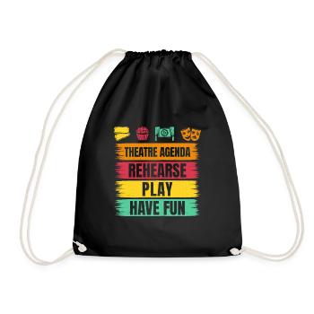 Théâtre musical Agenda Répétition Pièce de théâtre Cadeau amusant - Sac de sport léger - noir - Devant