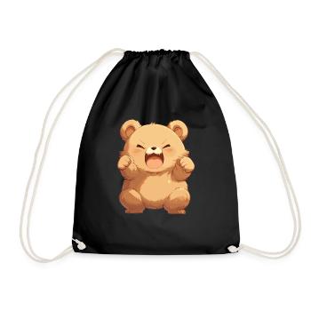 Bear Bären Bär - Turnbeutel - Schwarz - Vorne