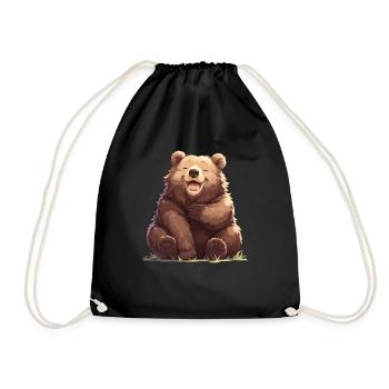 Bear Bären Bär - Turnbeutel - Schwarz - Vorne