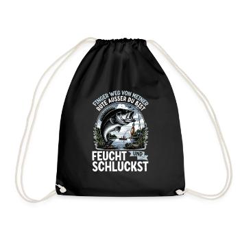 Pêcheur Canne à pêche Drôle Pêcheur Hobby Pêcheur - Sac de sport léger - noir - Devant