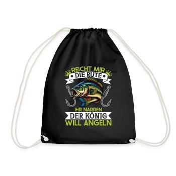 Pêcheur Canne à pêche Drôle Pêcheur Hobby Pêcheur - Sac de sport léger - noir - Devant