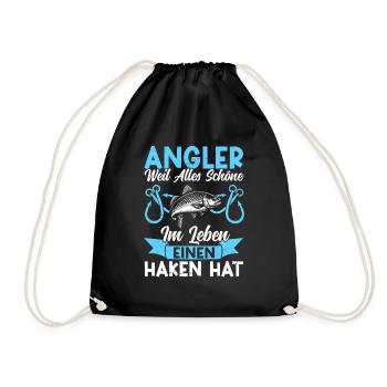 Pêcheur Canne à pêche Drôle Pêcheur Hobby Pêcheur - Sac de sport léger - noir - Devant