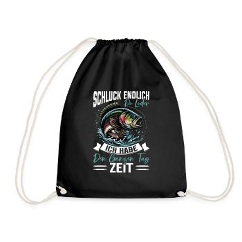 Pêcheur Canne à pêche Drôle Pêcheur Hobby Pêcheur - Sac de sport léger - noir - Devant