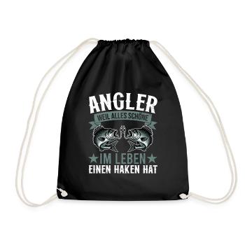 Pêcheur Canne à pêche Drôle Pêcheur Hobby Pêcheur - Sac de sport léger - noir - Devant