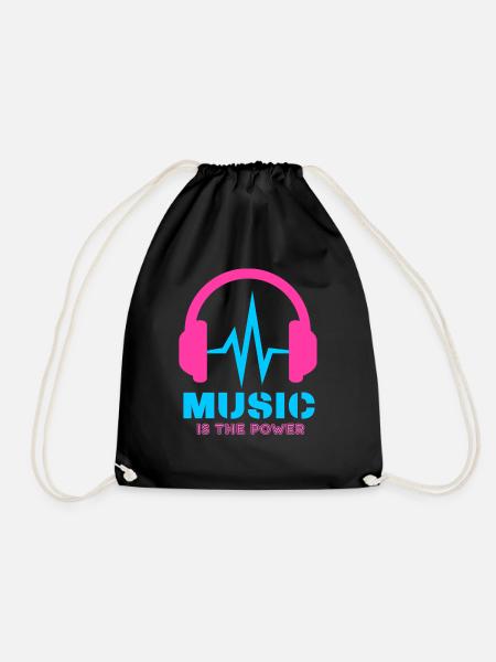Music is the power - Turnbeutel - Schwarz