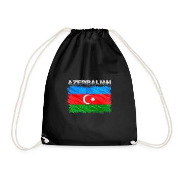 Azerbaijan - Drawstring Bag - black - Front