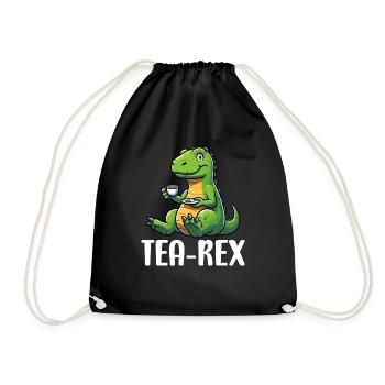 Tee Rex Dinosaurier Liebhaber T-Rex Tea Tasse - Turnbeutel - Schwarz - Vorne