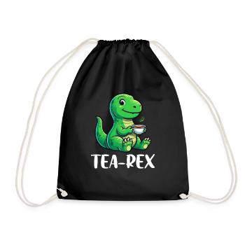 Tea Rex Dinosaur Lover T-Rex Tasse à thé - Sac de sport léger - noir - Devant