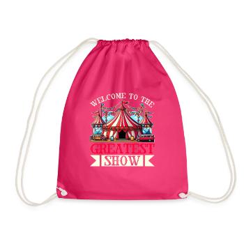 Circus Staff Carnival Costume Circus Event - Drawstring Bag - fuchsia - Front