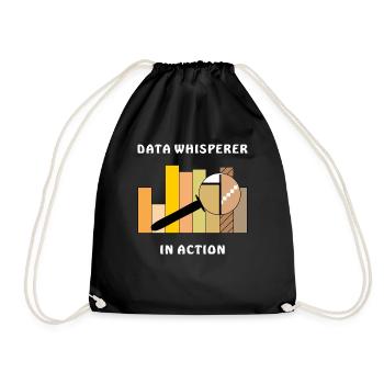 DATA WHISPERER IN ACTION - Turnbeutel - Schwarz - Vorne