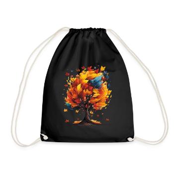 AUTUMN TREE - Drawstring Bag - black - Front