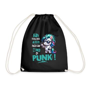 I don't care - Schmeiss alles hin werd Punk Punkrock - Drawstring Bag - black - Front