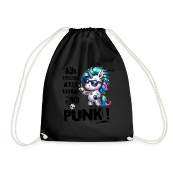 Je m’en fiche - Schmeiss alles hin werd Punk Punkrock - Sac de sport léger - noir - Devant