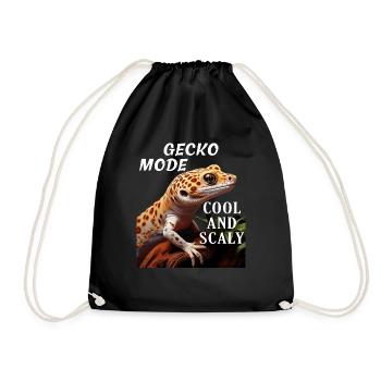 GECKO MODE COOL AND SCALY - Turnbeutel - Schwarz - Vorne