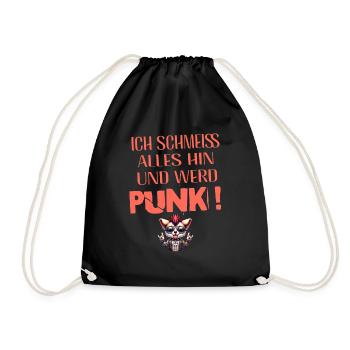 Mir Egal - Schmeiss alles hin werd Punk Punkrock - Turnbeutel - Schwarz - Vorne