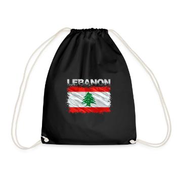 Lebanon - Drawstring Bag - black - Front